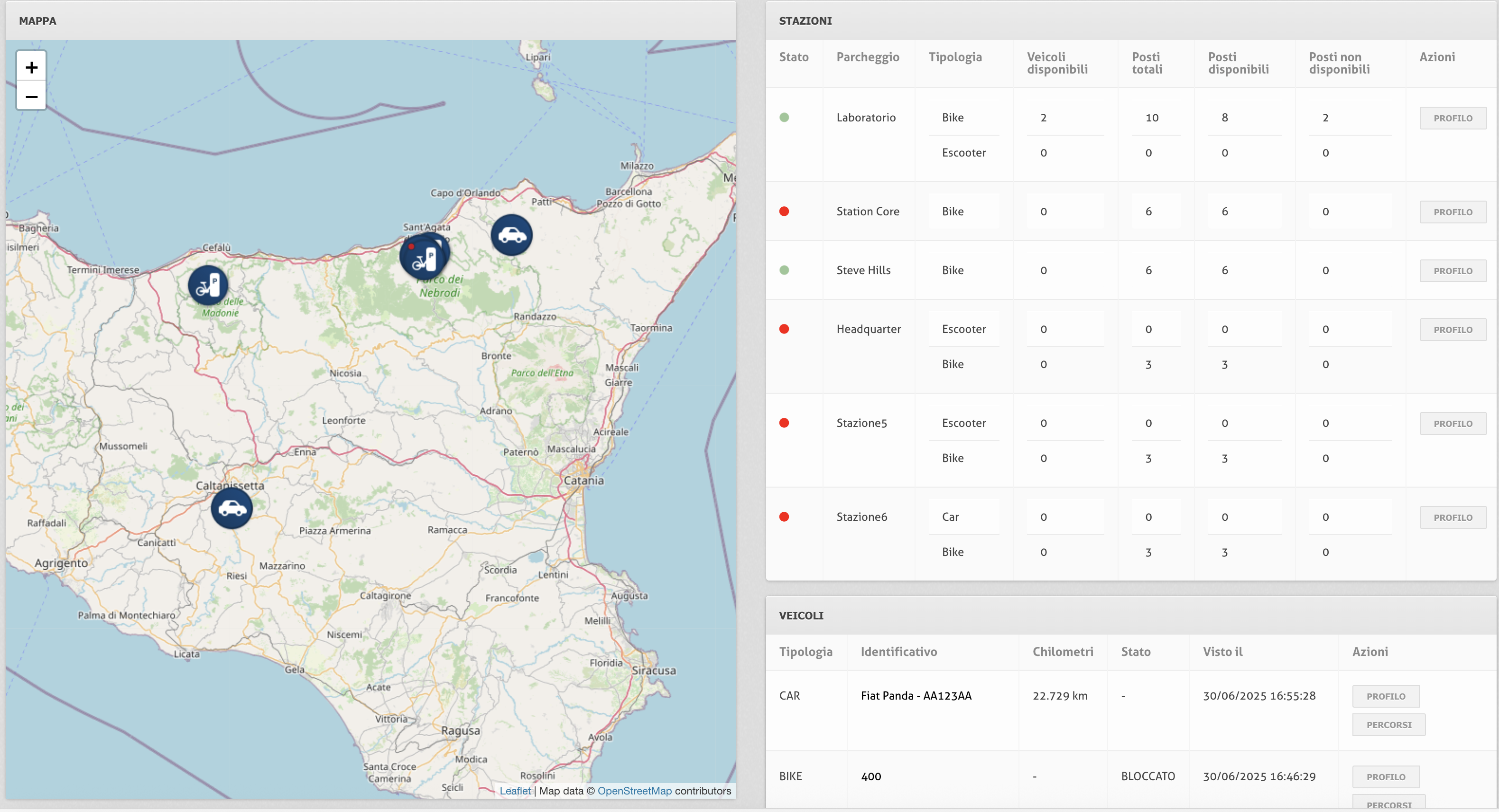 Shared mobility app